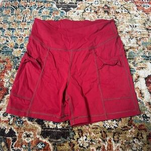 FP movement red bike shorts